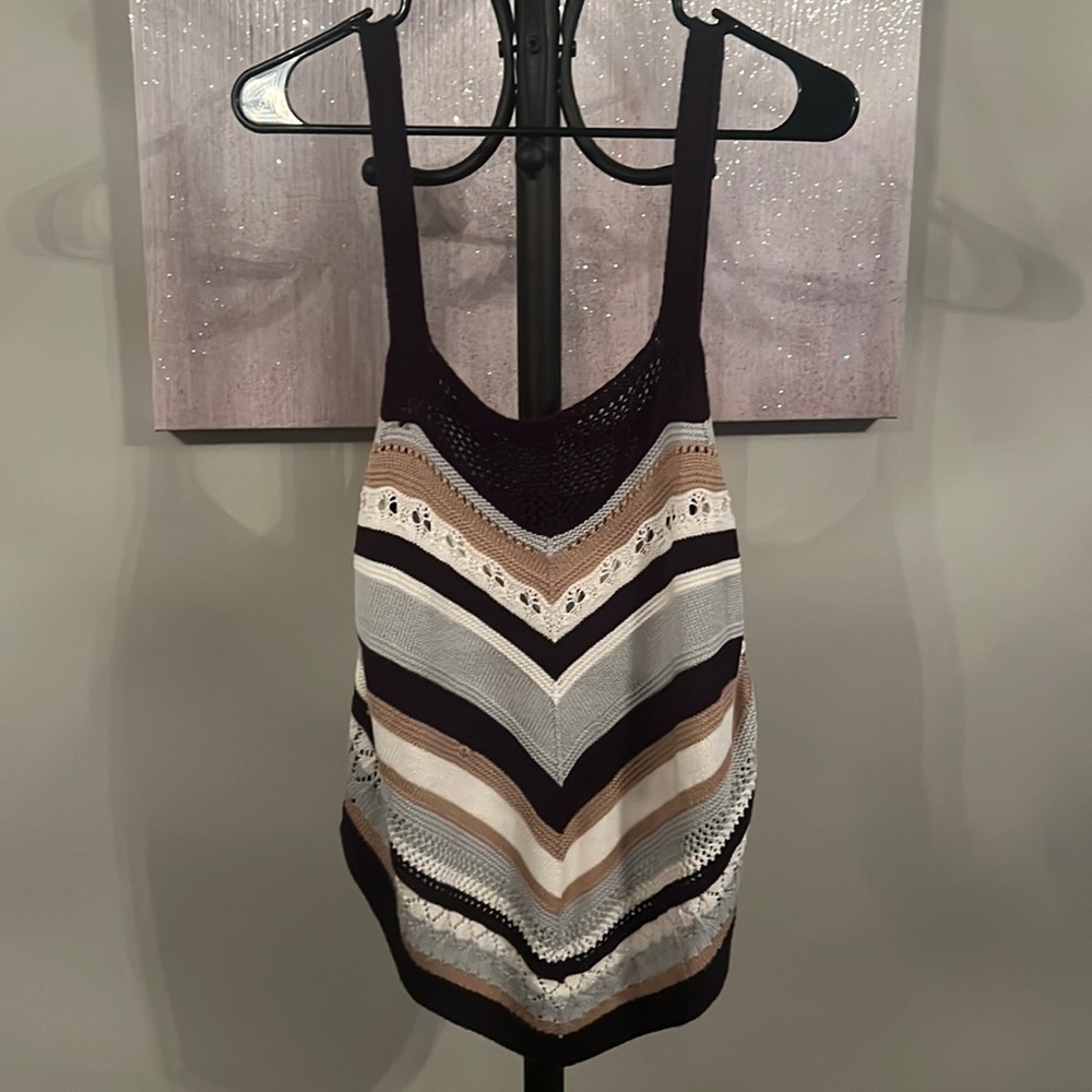 No boundaries, crochet, extra large tank top.